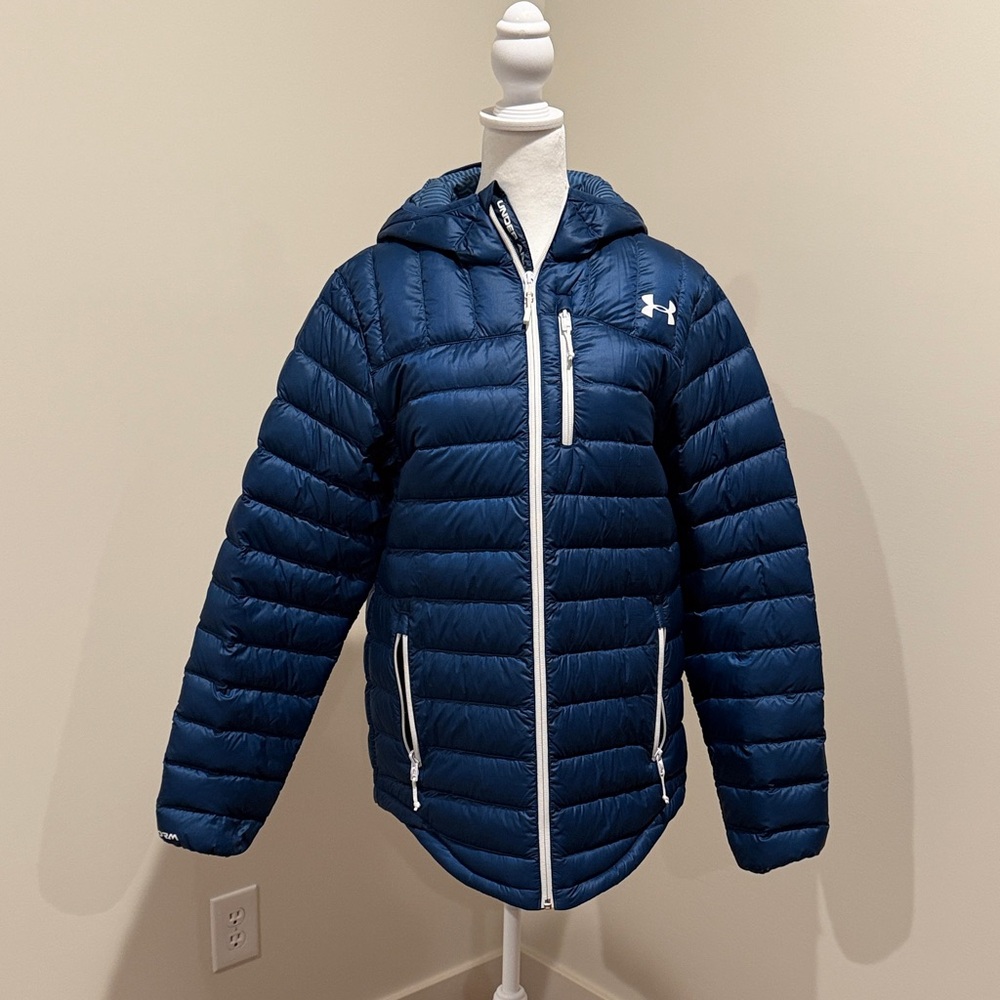Under Armour Blue Hooded Puffer Jacket